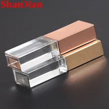 SHANDIAN(более 10 шт. бесплатный логотип) Кристальный usb флеш-накопитель металлический флеш-накопитель 8 ГБ 16 ГБ 32 ГБ 64 Гб 128 ГБ u дисковая карта памяти