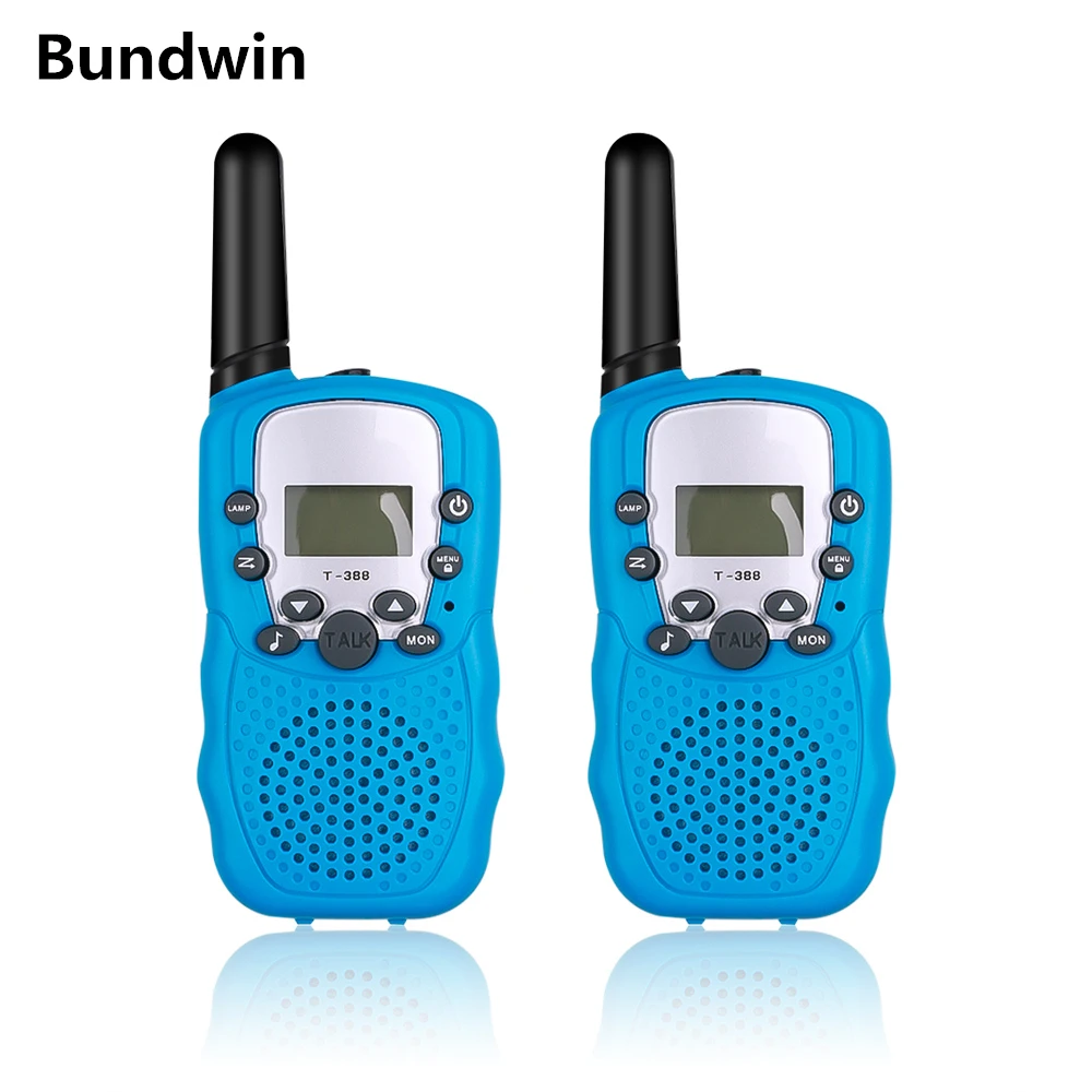 

Bundwin 2pcs Mini Walkie Talkie Kids Radio Station RT388 0.5W PMR PMR446 FRS UHF Portable radio Communicator Gift A7027