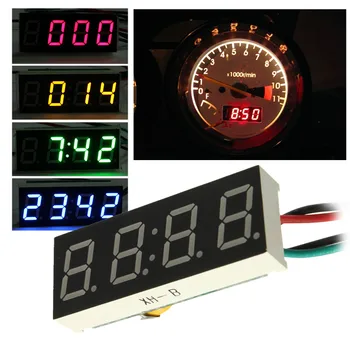 

3 in 1 Car Digital LED Clock Watch Monitor Car Truck Motor Motorcycle 24 Hour Time DC 7-30V