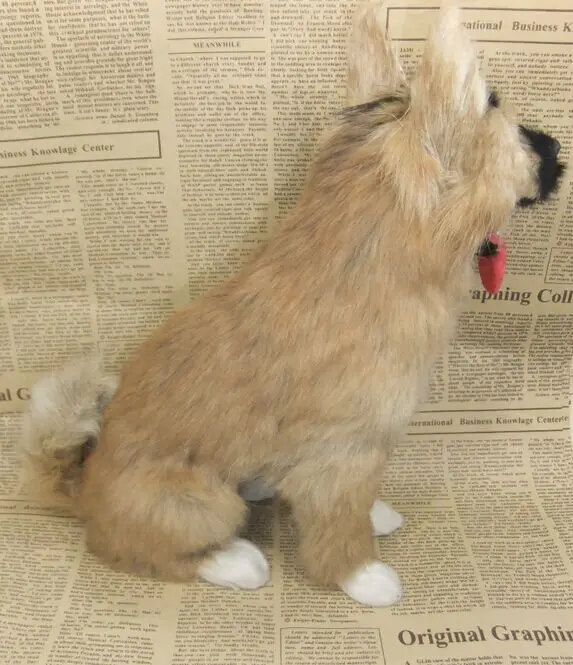 Новая имитация немецкой овчарки Реалистичная игрушечная собака Сидящая собака кукла около 31x30 см