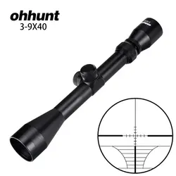 Ohhunt 3-9X40 Охота винтовочный Оптический Прицел дальномер Сетка арбалет Airguns для стрельбы, военные прицел с креплением кольца