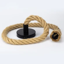 Светодиодный подвесной светильник в винтажном стиле из пеньковой веревки, AC85-265V Цоколь E27, креативный кантри стиль, промышленный подвесной светильник, украшения