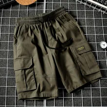 JAYCOSIN Для мужчин шорты летние Повседневное стиль сафари Однотонная одежда, средняя талия, с карманами, красивый спортивные свободные шорты April25 P30