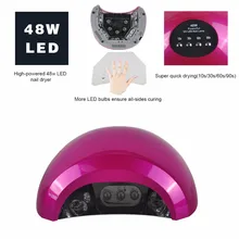 48 Вт полулунная лампа для ногтей с 20 шт. мощными светодиодными лампачками уф лампа для гель лака лед лампа для ногтей инструменты для мастеров маникюра с длинным сроком пользования