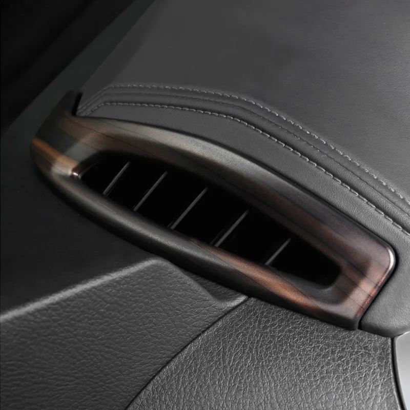 Для Toyota C-HR CHR LHD RHD Передняя приборная панель вентиляционное отверстие накладка на розетку рамка гарнир литье объемное - Название цвета: Wood Pattern