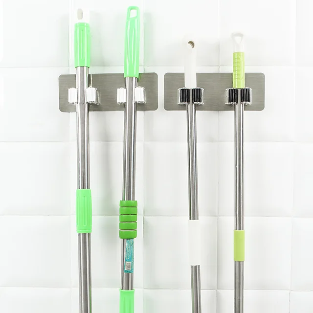Traceless Mop Storage Rack Organizer Holder Hook Kitchen Utensil Traceless Mop Storage Rack Organizer Holder Hook Kitchen Utensil Brush Broom Hanger Stick Wall Mounted Self