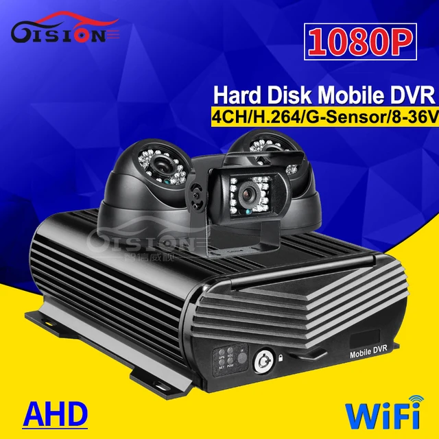 $US $279.50 Free Shipping 4CH Wifi Hard Disk HDD Car Recorder Mobile Dvr Rear-time Video Remote View I/O+Night 