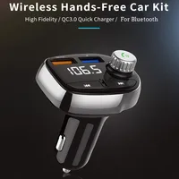 tf כרטיס רכב Bluetooth FM משדר אלחוטי Hands Free Kit MP3 מוסיקה נגן תמיכה TF כרטיס 5V 2.1a USB מטען FM אפנן # WL1 (5)
