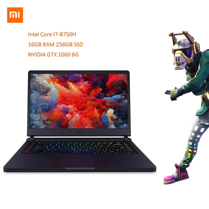 Xiaomi mi Ga нг ноутбук 15 6 дюймов Win 10 Home Intel Core i7-8750H гекса 2 ГГц 16 ГБ Оперативная память