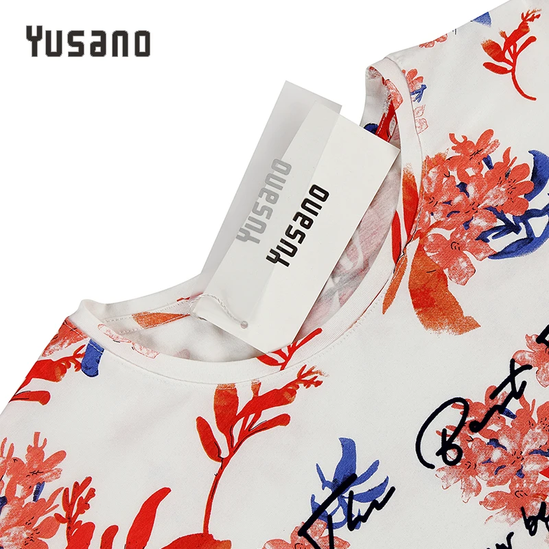 Yusano Cotton Pajamas Women Floral O neck Sleepwear for Girl Sleeveless Top& Long Pants Soft Pijama Feminino Inverno