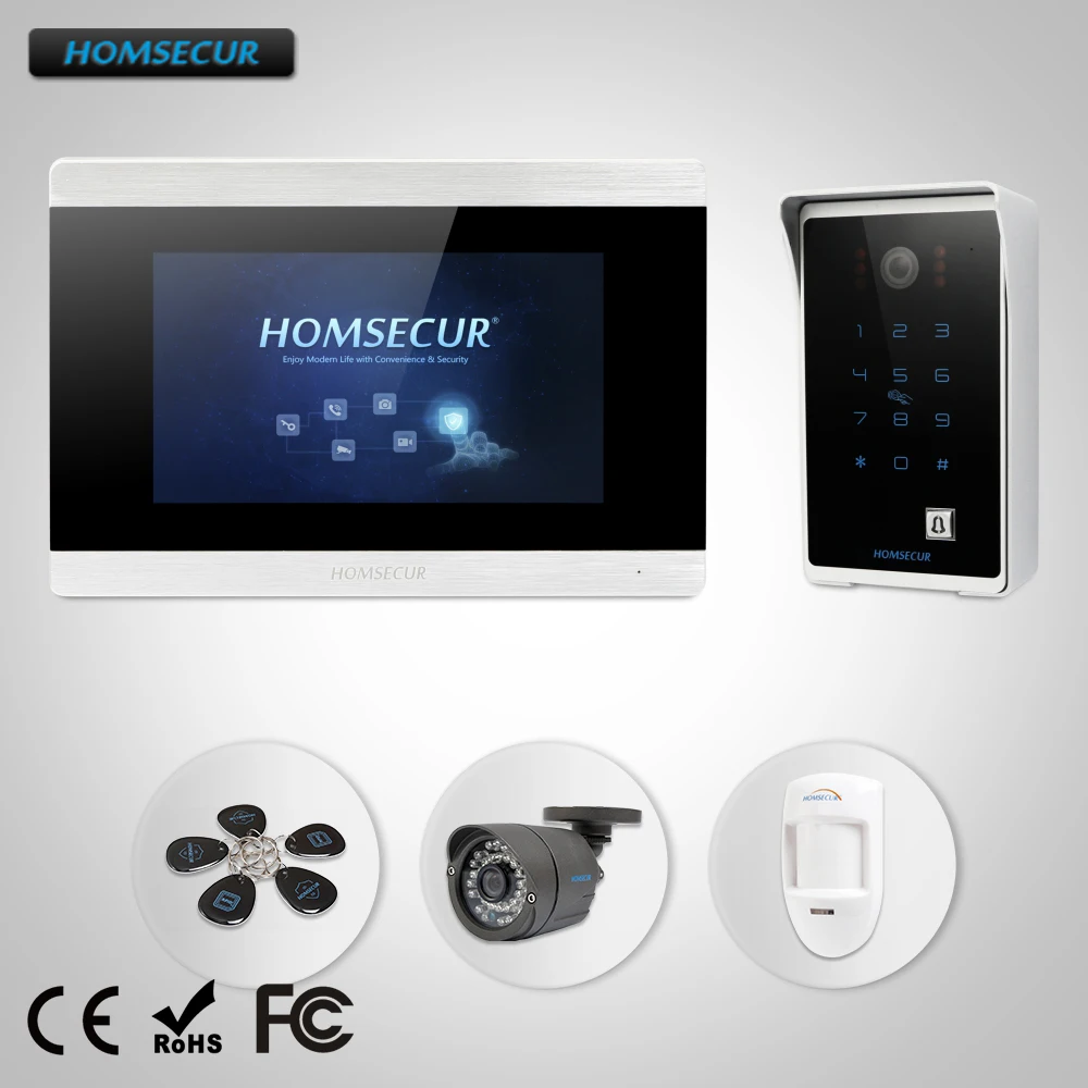 HOMSECUR 7\ Wired Video Door Phone Intercom System+Call Transfer for Apartment BC081+BM715-S HOMSECUR 7\ Wired Video Door Phone Intercom System+Call Transfer for Apartment BC081+BM715-S