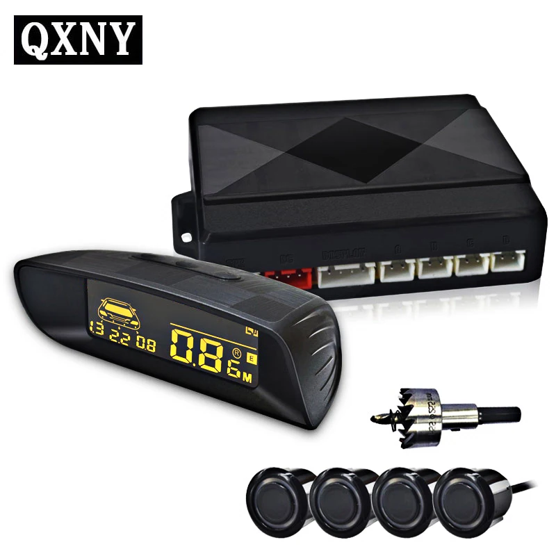 Kopen Auto Auto Parking Parktronic Sensor 4 Kit Omkeren Radar Lcd Display Voor Alle Auto S Detector Voice Piep Alarm Digitale Distance7070