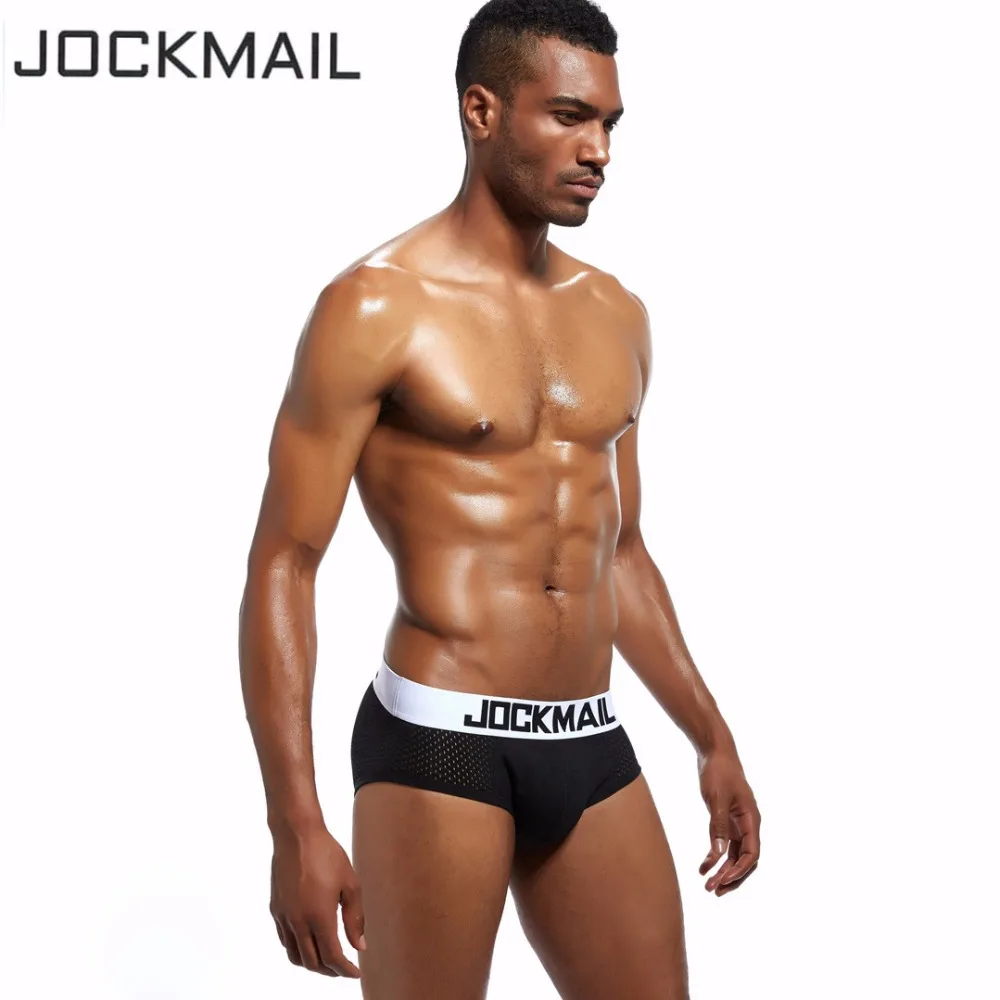 Мужские трусы боксеры JOCKMAIL сетчатые дышащие шорты из мягкого хлопка пикантные