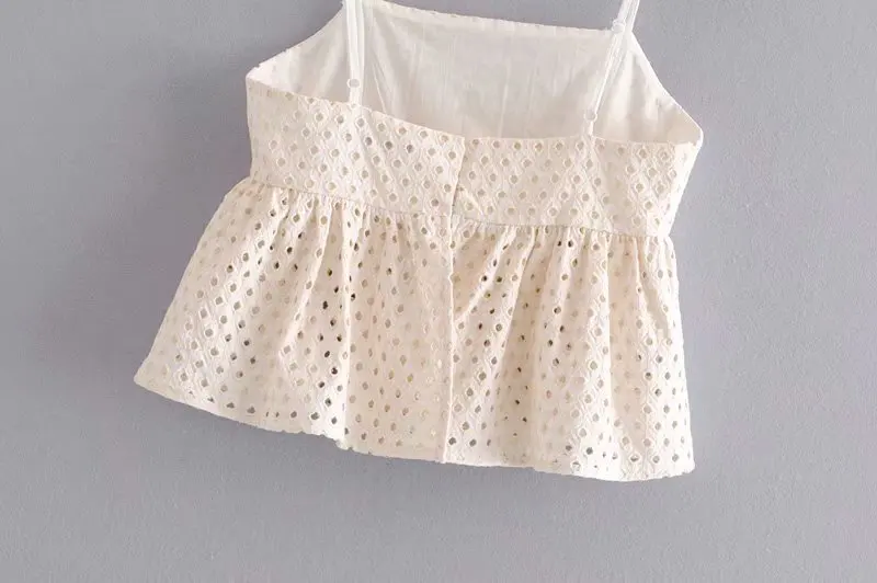 SheMujerSky/летний топ с вырезами на бретельках для женщин; топы с вышивкой; camisetas tirantes mujer