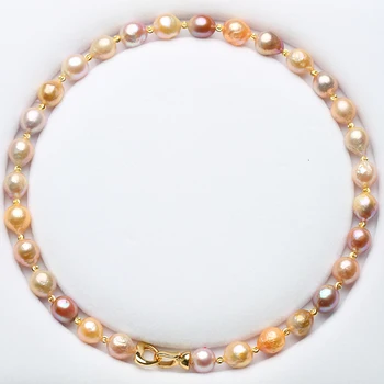 

BaroqueOnly Mixed-color Baroque Natural Freshwater Pearl Necklace sweater chain 2019 new arrival free ship THREE WAYS CAN WEARNA