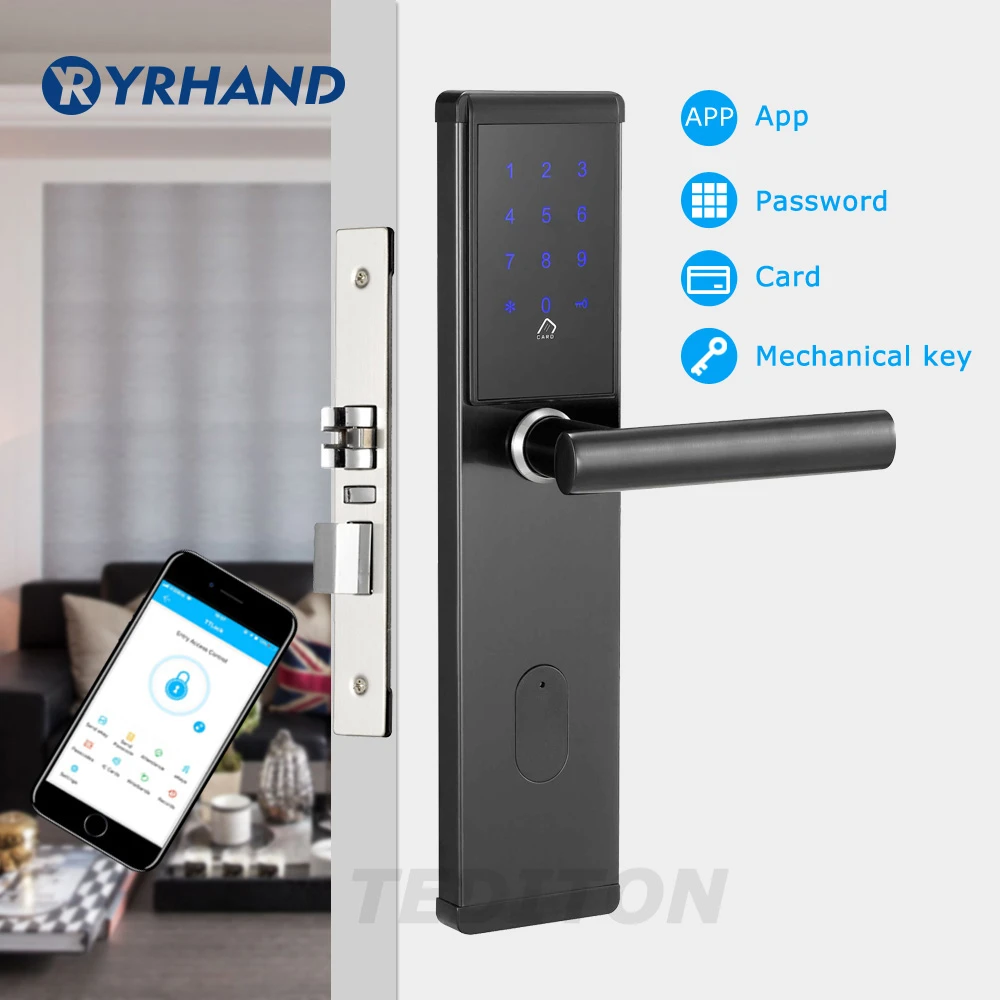 Electronic Door Lock,smart Bluetooth Digital App Wifi Keypad Code Keyless Door Lock,password