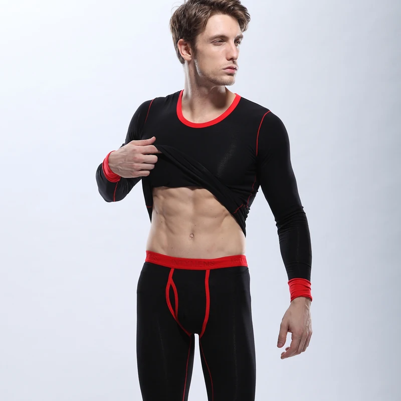 Thermal underwear long john for winter warming cotton long johns men