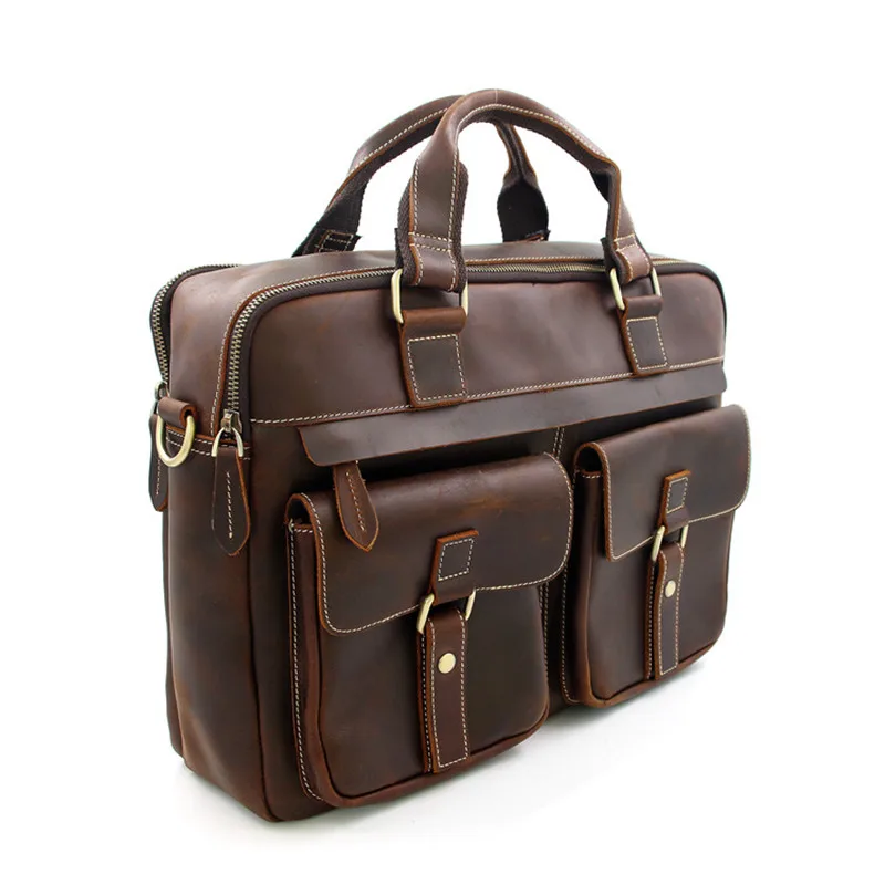 PNDME бизнес ретро натуральная кожа мужской портфель высокого качества crazy horse воловья сумка-мессенджер большой емкости сумки для ноутбука
