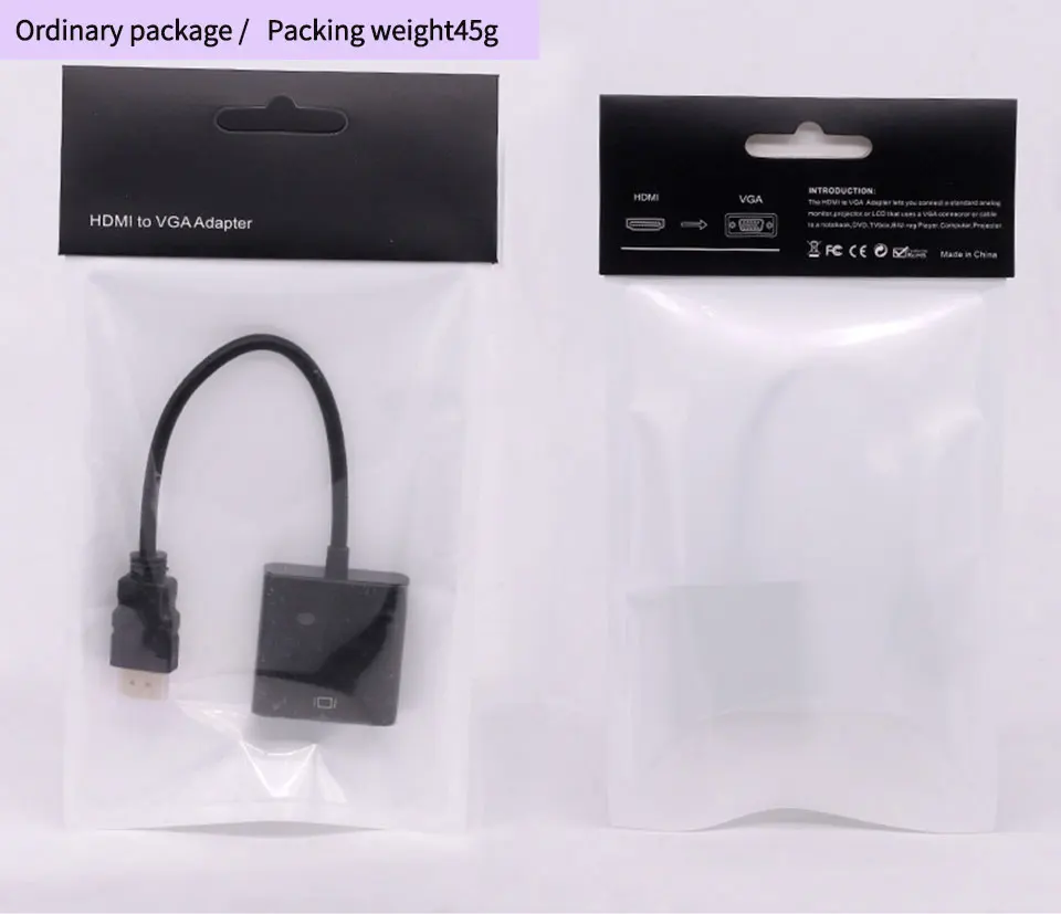 HDMI to VGA Adapter HDMI Male to VGA Female Video Converter 1080P Digital to Analog Audio for PC Laptop DVD HDTV PS4 (16)