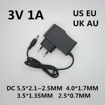 

1pcs Best quality AC / DC Converter Adapter Charger Power Supply DC 3V 1A 1000ma AC 100-240V power Adapter EU Plug