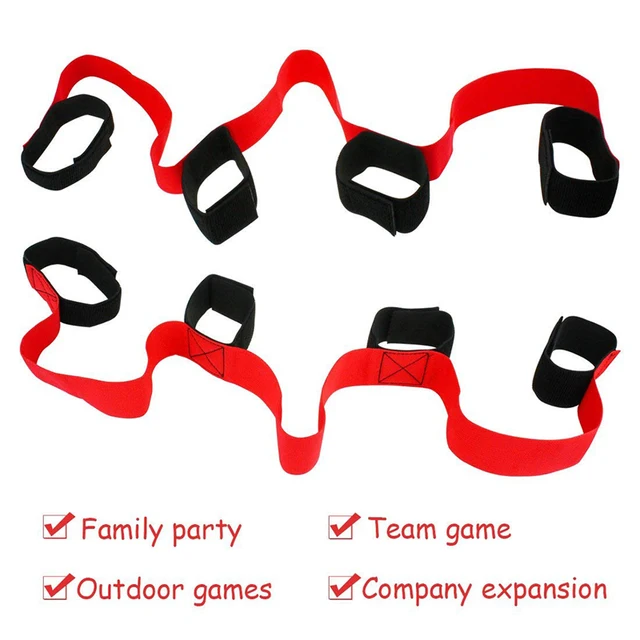 New 2018 4 Legged Race Bands Outdoor Game Kids Adults Birthday Team Party Games Carry Bag 4