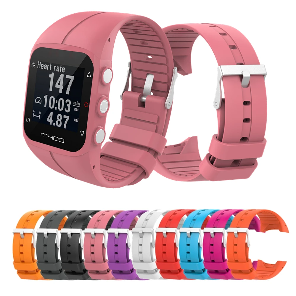  2in1 Silicone Smart Watch Band+TPU Full Case Cover For Polar M430 Polar M400 Sport Wrist Strap Repl - 33025064684