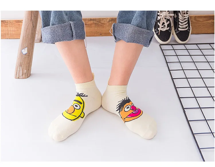 Короткие носки для отдыха с мелким носком, с персонажами из мультфильмов, с маленькими ушками, дышащие удобные хлопковые женские короткие носки, чулочно-носочные изделия