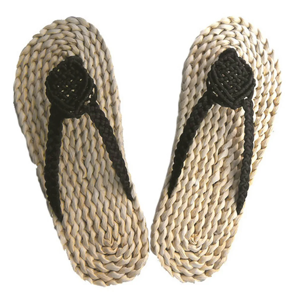 straw slippers