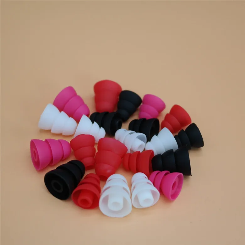

Promotions 4 Color , 3 Sizes (S M L ) Three Layer Silicone In-Ear Earphone Earbuds Headset Eartips Earplug Ear pads Headphone