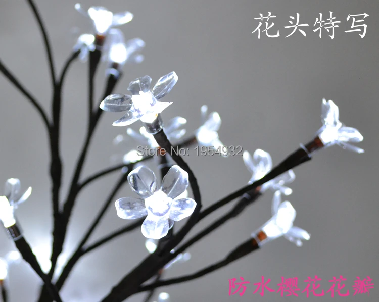 Высококачественный мягкий пластиковый прозрачный цветок вишни для DIY светодиодный светильник для рождества, праздника, сада, свадьбы