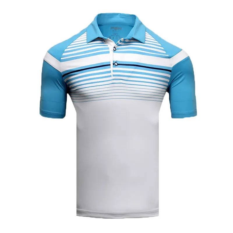 Men Golf Sports T Shirt Summer Short Sleeve Fitness Shirts Men's Turn ...