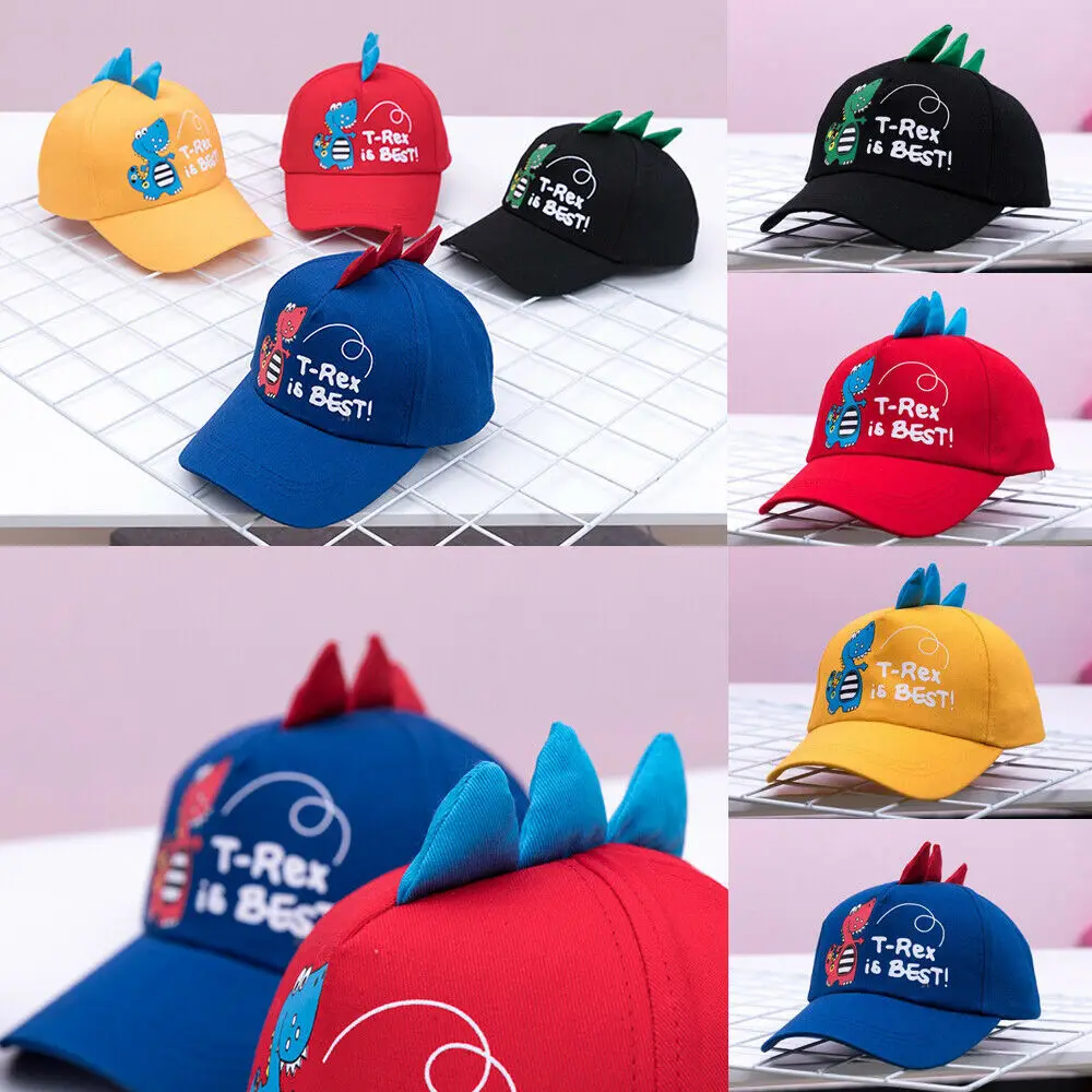 

Summer Child Dinosaur Baseball Cap Adjustable Boy Girl Snapback Sun Hat Fashion