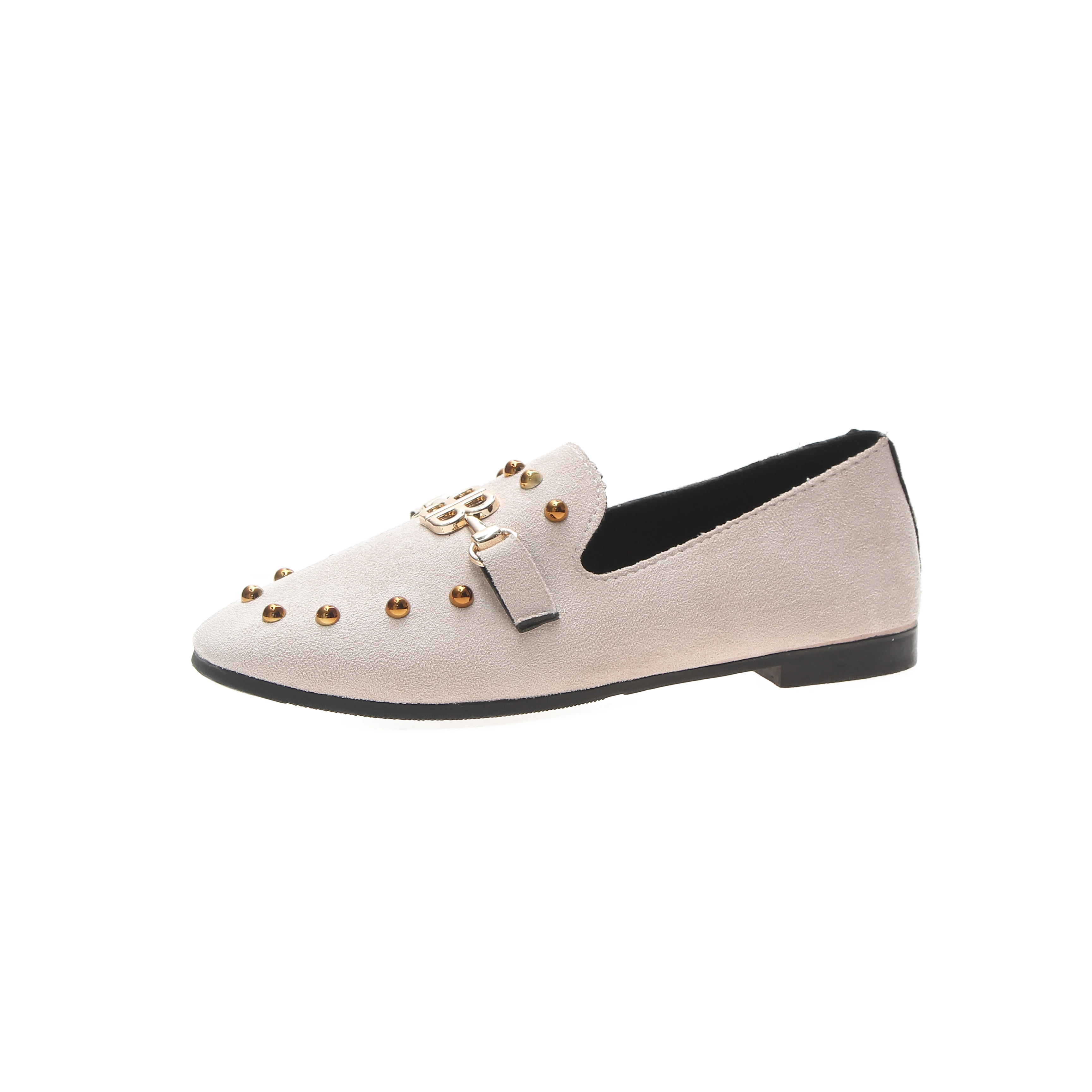 Simples Corée Bout Mocassins Khaki Carré Vantage Femmes Dames Fond Style Automne apricot Ballerines Suede black Mode Appartements Mou Chaussures fnxq8fr