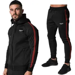 2018 новый дизайн осенние мужские спортивные костюмы хлопковые толстые пуловеры толстовки + брюки спортивная одежда костюм мужской плюс