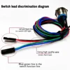 1 set computer Waterproof Metal Push Button Switch On-off With LED light 5V 12/16mm with 50cm wire harness power port Self-reset 3