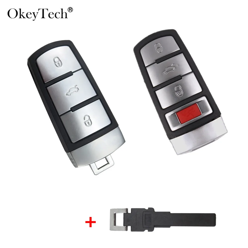 Okeytech 3/4 кнопочный умный Автомобильный ключ корпус для Volkswagen Magotan Passat CC