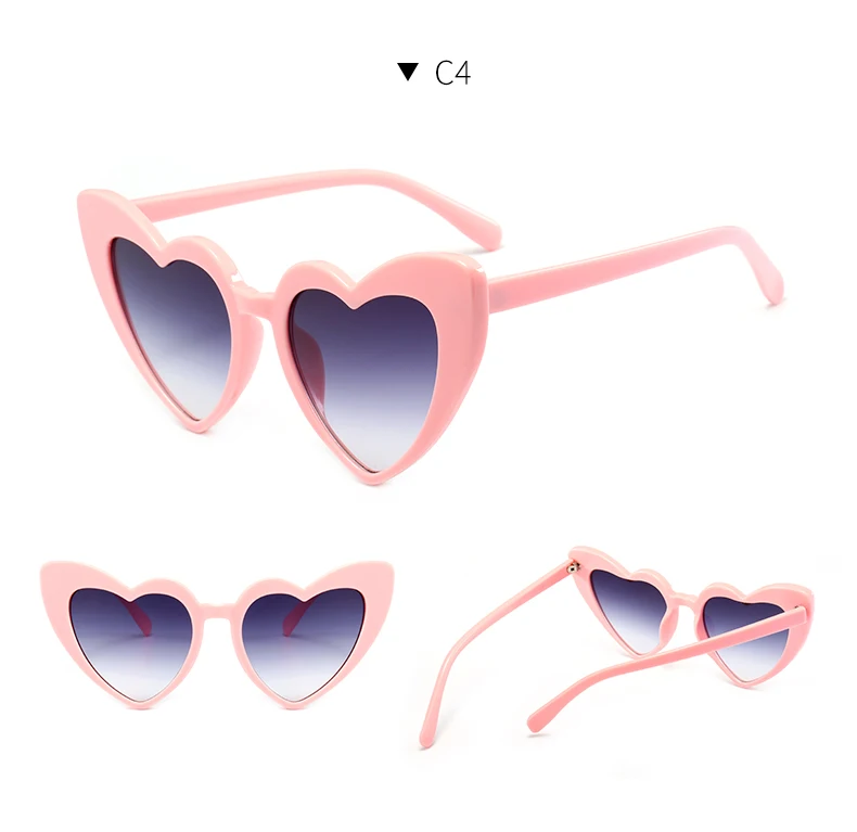 Солнцезащитные очки в форме сердца женские брендовые дизайнерские солнцезащитные очки «кошачий глаз» ретро очки в форме сердца женские солнцезащитные очки UV400