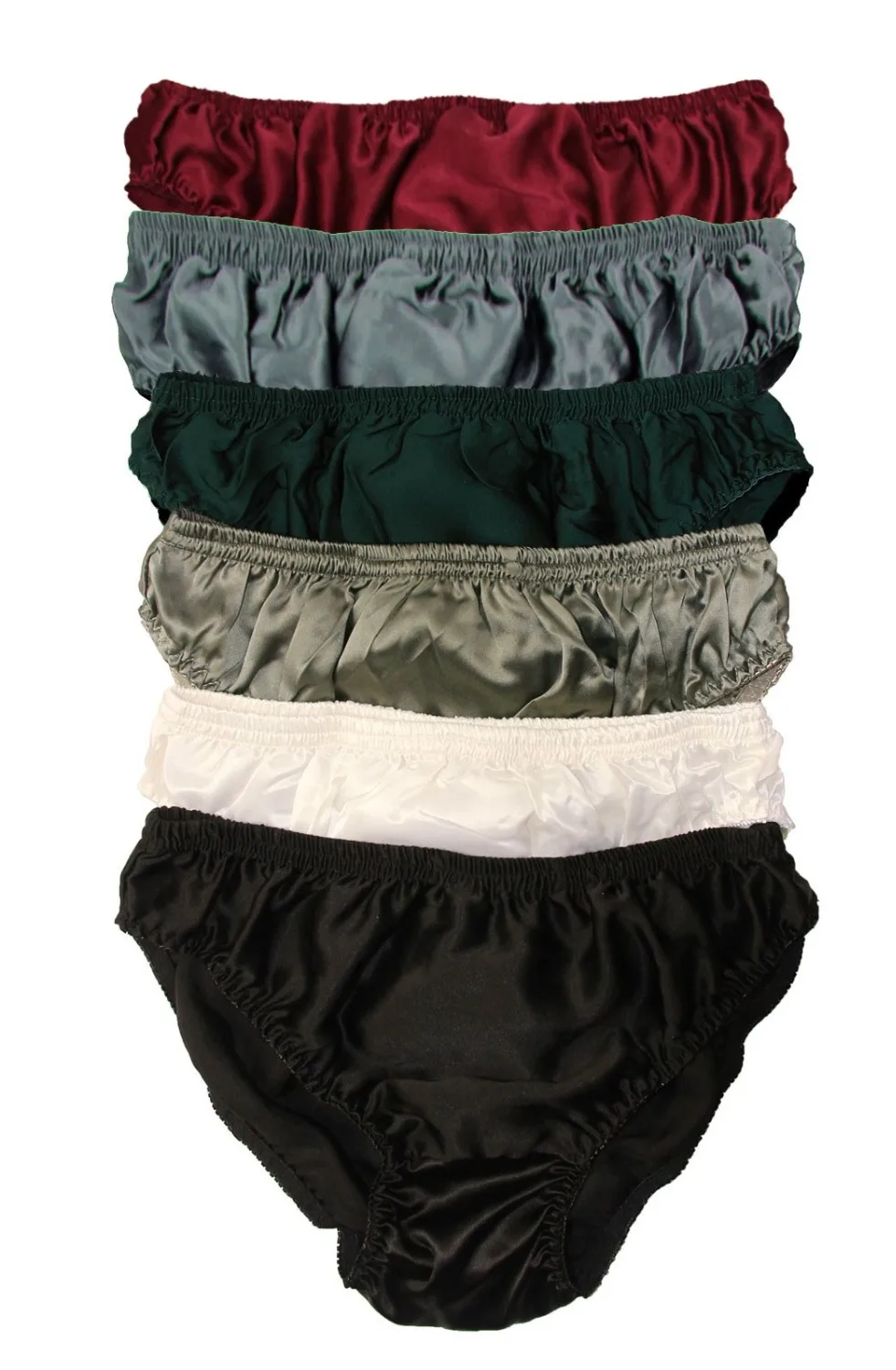 Men Panties 100 Pure Silk Men Bikini Briefs 6 Pairs Pack Size S M L XL
