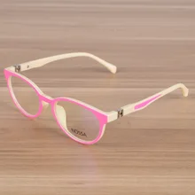 Детские очки детские гибкие TR90 простые очки оправа оптические очки по рецепту оправы для девочек и мальчиков розовые синие овальные очки