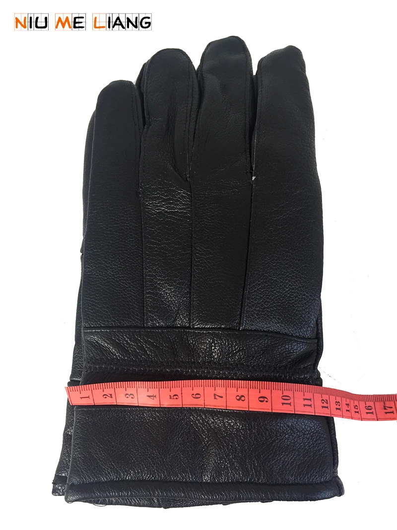 Мужские перчатки, зимние перчатки, мужские мото перчатки из натуральной кожи, Новые кожаные перчатки с теплой подкладкой, кожаные утолщенные зимние перчатки N6