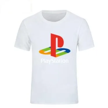 Мужская футболка Playstation Классическая Оригинальная с потертостями и логотипом