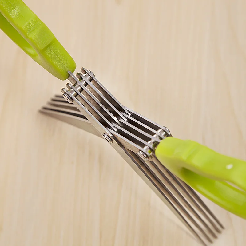 Kitchen scissors cut green onion cut stainless Steel Kitchen Knives 5 Layers, stainless steel scissors cook