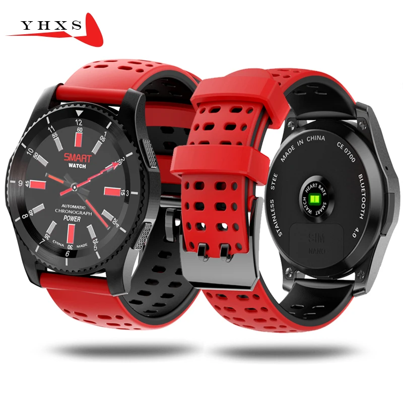

YHXS Bluetooth Smart Watch Sport Heart Rate Blood Pressure Monitor Pedometer Wristwatch Support SIM Card For iOS Android Phone
