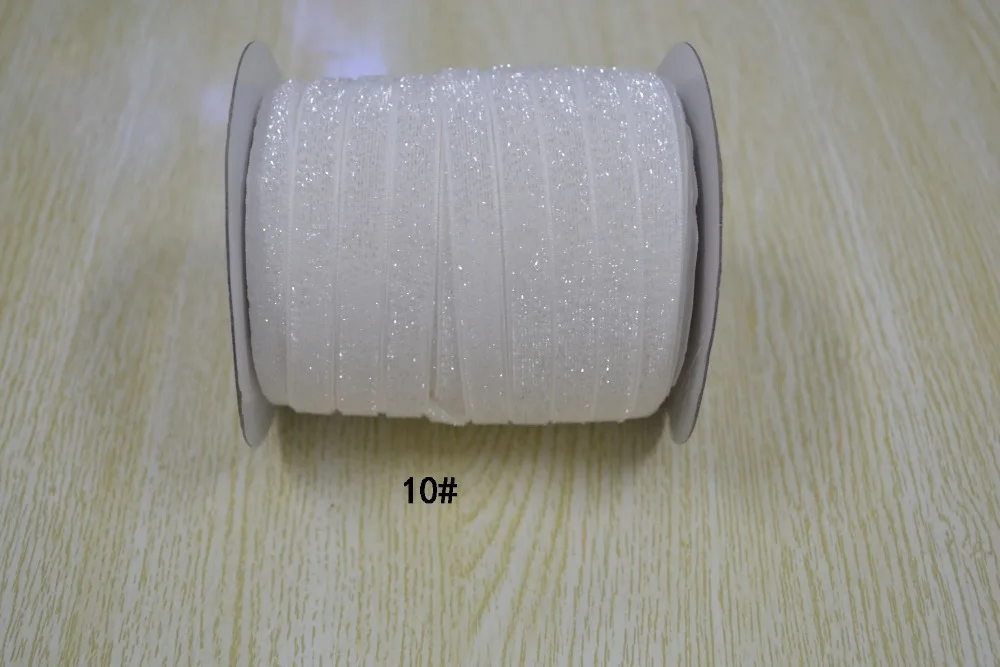 new arrive 3/8''(10mm) white Glitter Velvet Ribbon 50 yard/roll/color .18 colors can option (no elastic). | Дом и сад