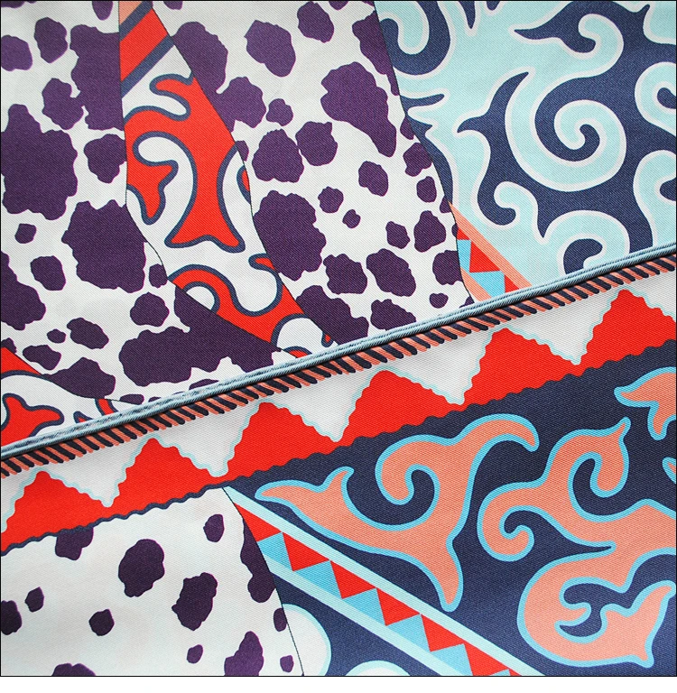 HuaJun 2 магазин | классика более красивая "Appaloosa des stepes" 90 шелковые квадраты саржевый струйный шарф ручной завивки