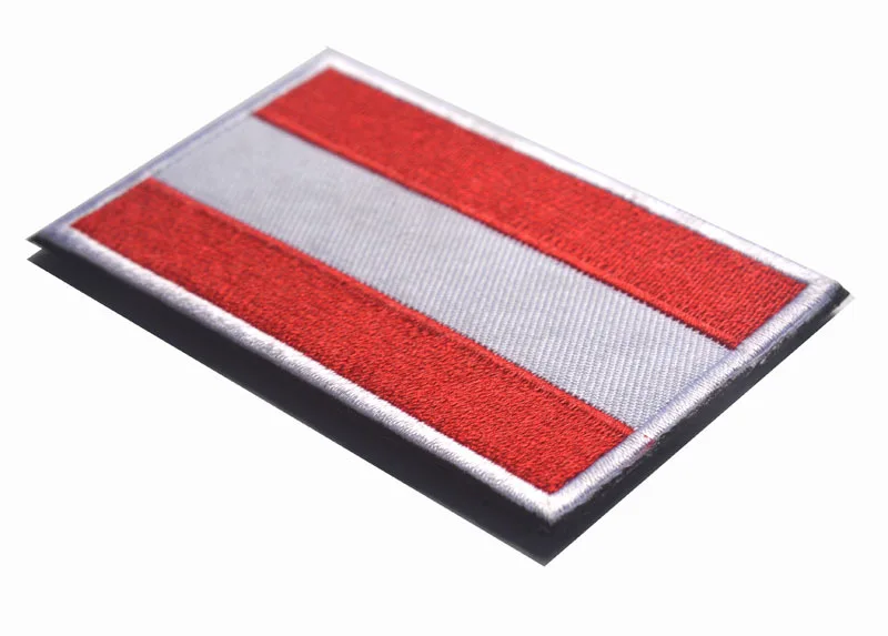 Вышитые Флаг Австрии патч армейский застегнуть insignia прикрепленные на ткань значок Австрия тактический для поддержания боевого духа патчи значки