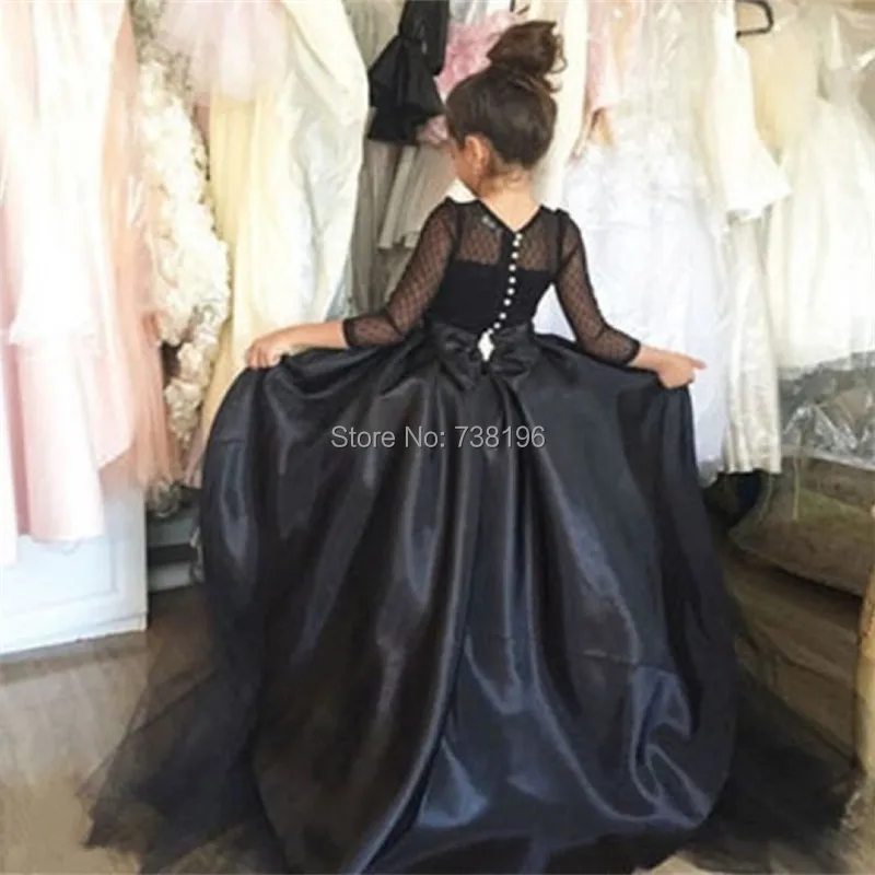 Black-Front-Short-Back-Long-Ball-Gown-Taffeta-Sweep-Train-Long-Sleeve-Communion-Dresses-Vestidos-De (3).jpg