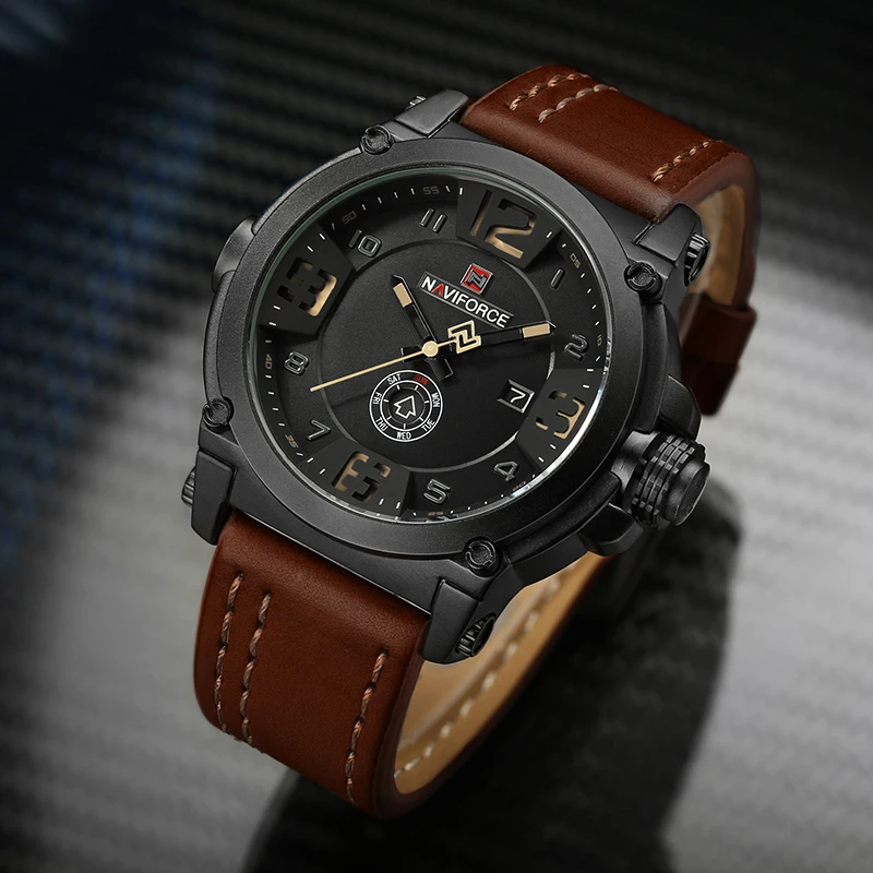 Часы наручные NAVIFORCE Мужские кварцевые роскошные Брендовые спортивные