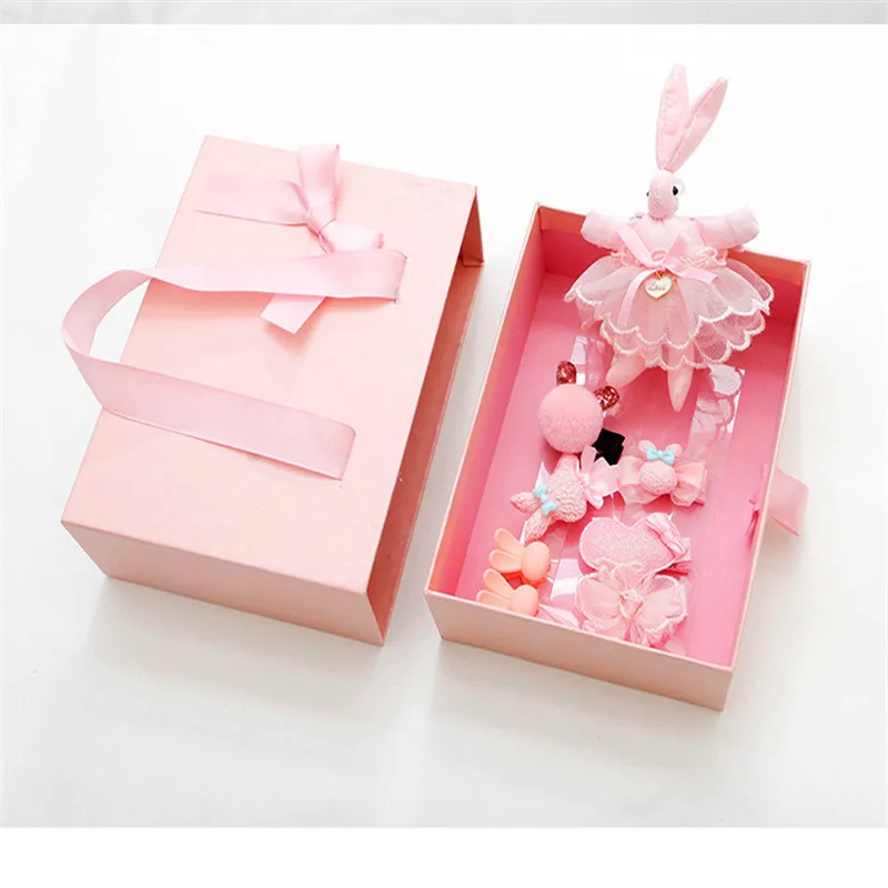 1Set Multi-style Ribbon Bow Flower Baby Girls Hairpins  Barrettes Children  hair Accessories Cute Baby Girls Headwear floral Hair Clip  (4)