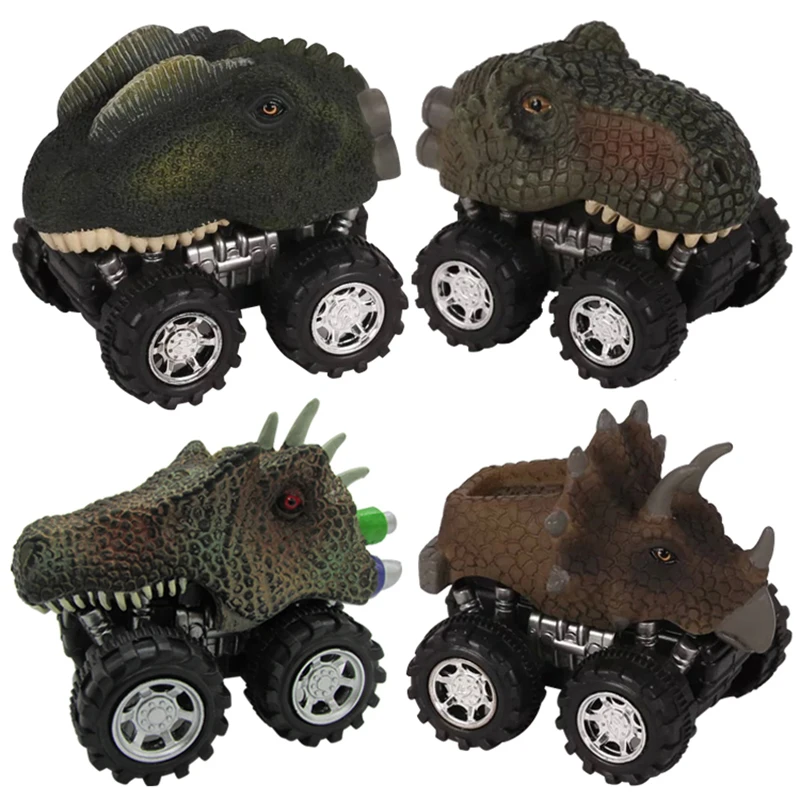 Модель динозавра оттяните назад литые модели автомобилей игрушка тираннозавр Трицератопс автомобиль игрушки для детей Рождественский